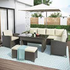 Goshadow 6 Piece Wicker Patio