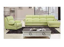 green faux leather sectional sofa