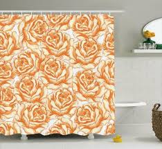 Inexpensive orange paint and small bathroom accessories are fantastic ways to bring warm optimistic decorating colors into your bathroom decor, creating welcoming and bright interior design. Burnt Orange Shower Curtain Fabric Bathroom Decor Set With Hooks 4 Sizes Ebay