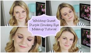 purple smoky eye wedding guest makeup
