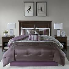 Chic Modern Elegant Purple Grey Silk