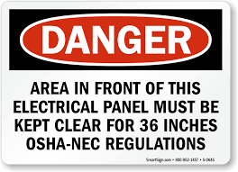 osha nec regulations signs