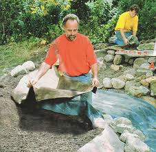 Rock On A Roll Hiding Pond Liner With