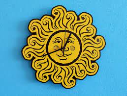 Sun Face Wall Clock