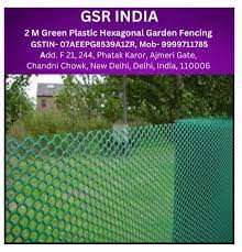 Green Plastic Hexagonal Garden Fencing