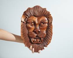 Lion Head Wall Art Animal Statue