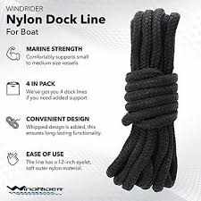 dock lines for boats 4 pack of 3 8 x