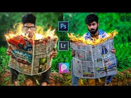 fire newspaper photo editing