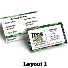 jdog carpet cleaning business card