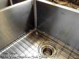 stainless sink shine