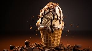 decadent chocolate drizzle ice cream hd
