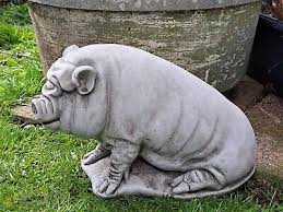 Pot Bellied Pig Garden Statue Pig