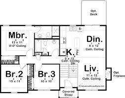 split level traditional house plan