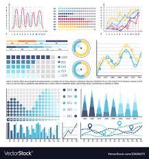 Infographics And Charts With Curves Data Analysis