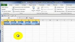 How To Drill Down To Reveal The Details For A Pivot Table Summary Report