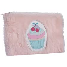 wilko pink fluffy cupcake design pencil