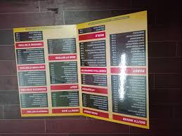menu card printing service