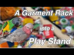 Garment Rack Into A Parrot Play Stand