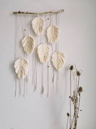 Macrame Leaf Wall Hanging Dorm Wall