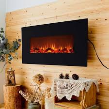electric fireplace with heater