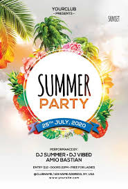 summer festival free party flyer