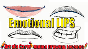 drawing emotional lips you