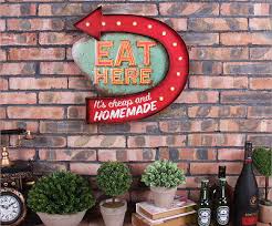 Vintage Led Light Metal Hanging Signs