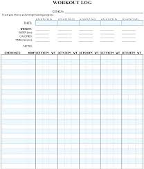 Weekly Diet And Exercise Plan Template Daily Workout Log
