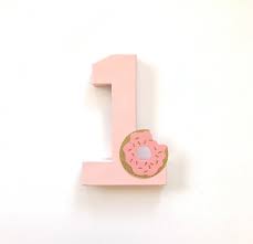 Donut Theme Number Cake gambar png