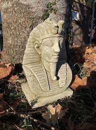 Tutankhamun Egyptian Head Stone Statue