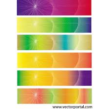 colorful banner set free vector