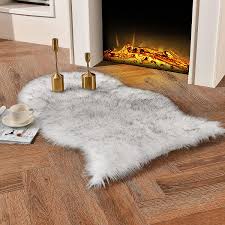 soft cozy sheepskin bedside rugs 2x3