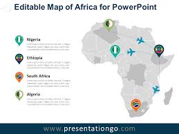 Africa Editable Powerpoint Map Presentationgo Com