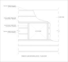timber floor opening layout dwg cad
