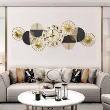 Gold Luxury Geometric Wall Clock Large