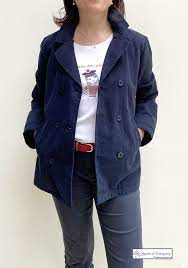 Women S Navy Blue Cotton Peacoat Jacket