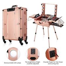 mobile lighted makeup station with led