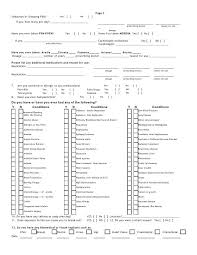 Patient Health History Form Template 3 Sample Massage Therapy