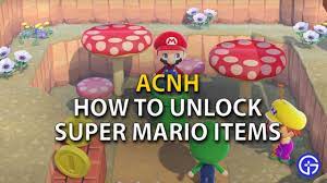 how to get mario items in acnh unlock