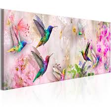 Canvas Print Colourful Hummingbirds 1