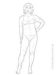 Body Sketch Outline Stylized Female Body Outline Vector Amp