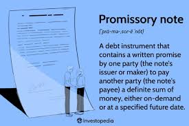 promissory note what it is diffe