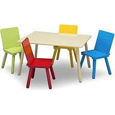 45 long x 30 deep x 24 high; Amazon Com Flash Furniture Kids Colorful 5 Piece Folding Table And Chair Set Furniture Decor