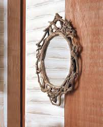 Montemaggi specchio da parete con cornice rettangolare in legno bianco bianco. Specchio Da Parete Tondo Intaglio Legno Naturale Mobilia Store Home Favours