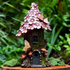 Pink Fairy House Solar Fairy House