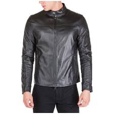 Mens Leather Outerwear Jacket Blouson