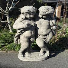 Statues Cherub Twins Birstall
