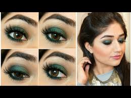 green smoky eye makeup tutorial
