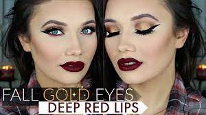 deep red lips makeup tutorial