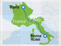 how to get from paris to rome by train